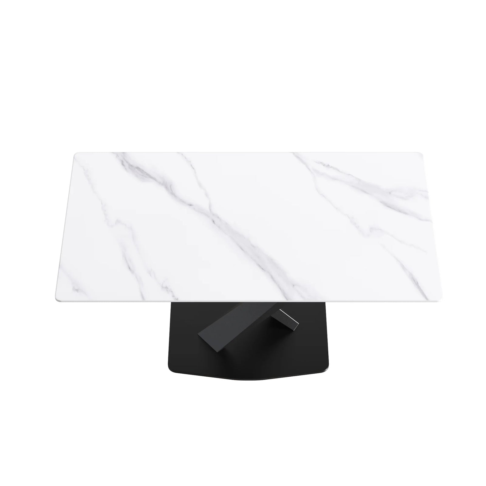 63 White Gloss Rectangular With Straight Edge_1