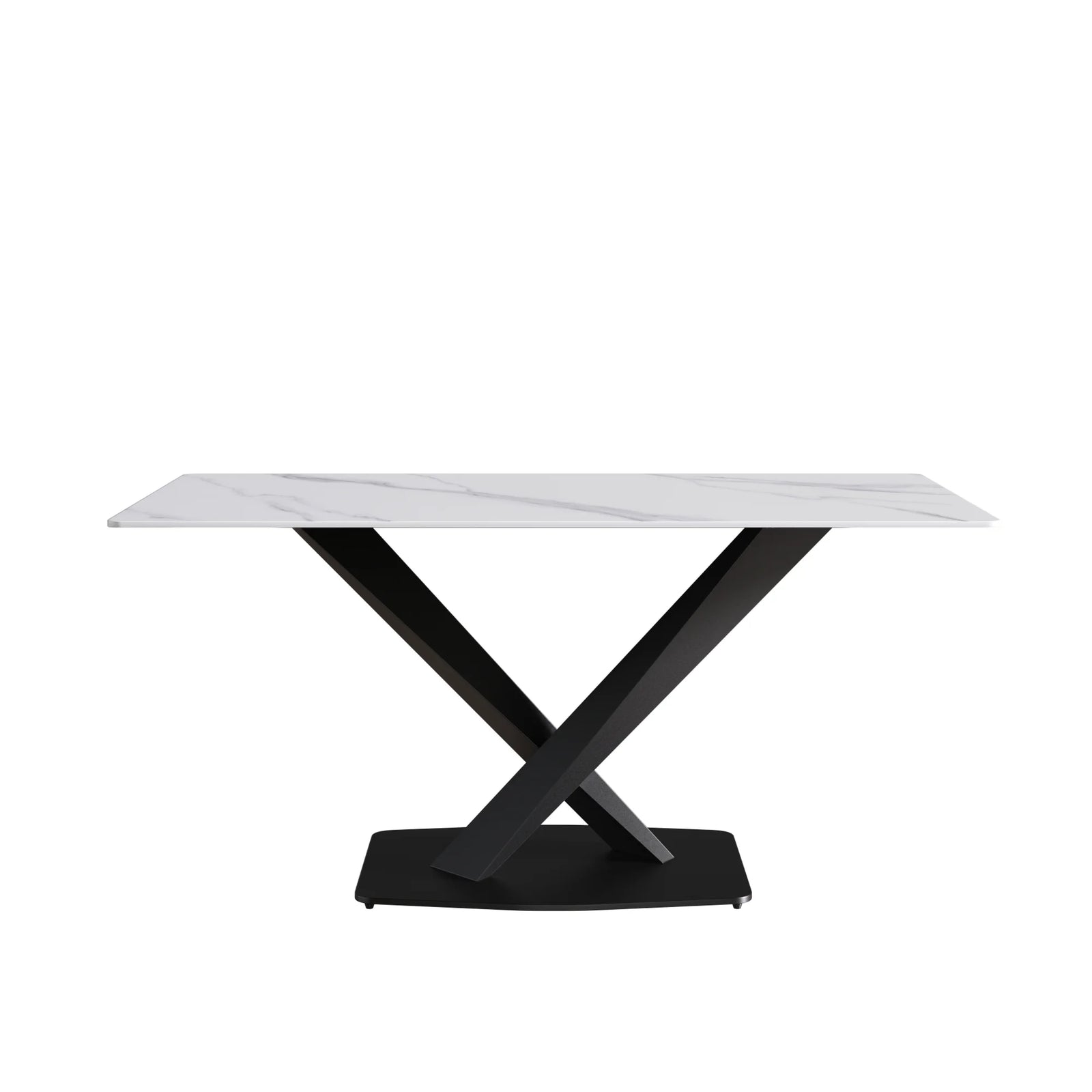 63 White Gloss Rectangular With Straight Edge_12