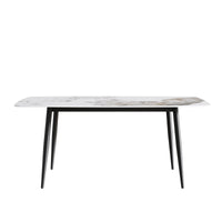 Marbella Sintered Stone Dining Table | 71" Pandora Rectangular With Curved Edge