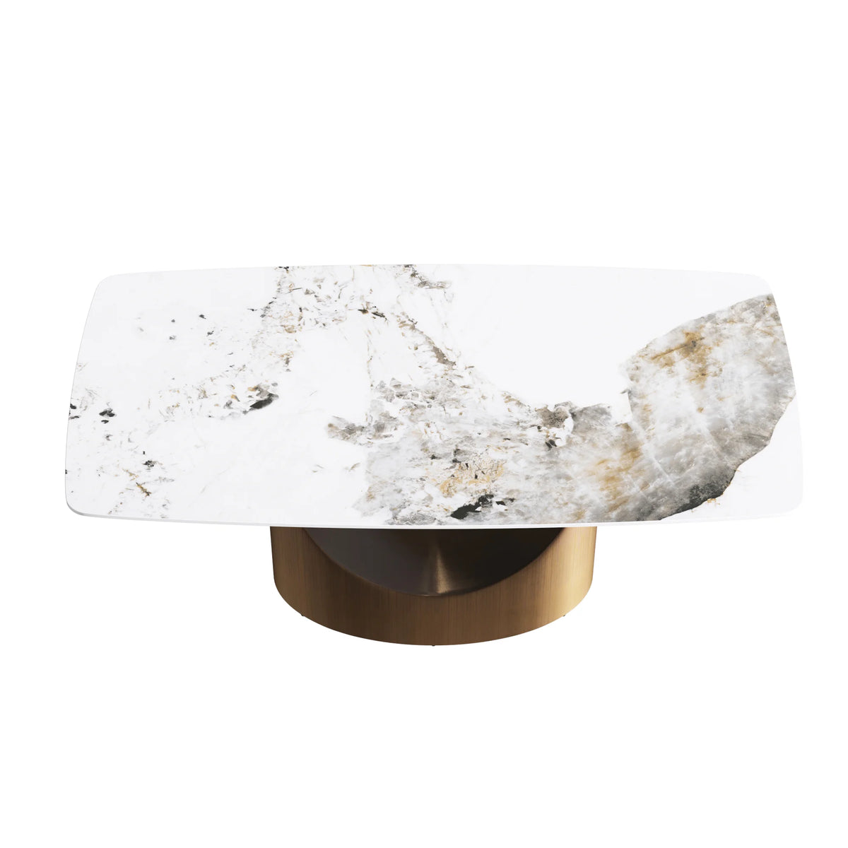 Marbella Sintered Stone Dining Table | 71" Pandora Rectangular With Curved Edge