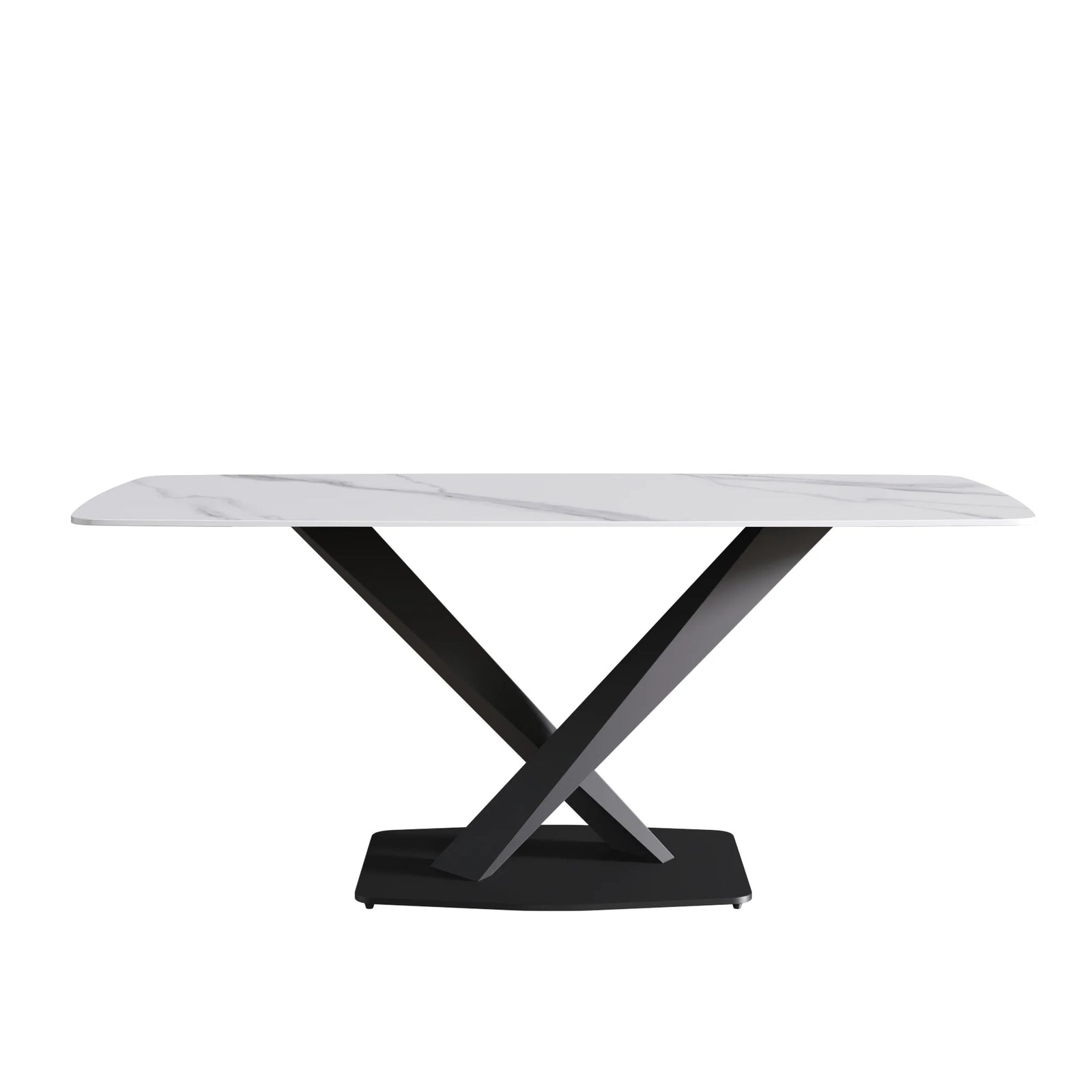 71 White Gloss Rectangular With Curved Edge_12