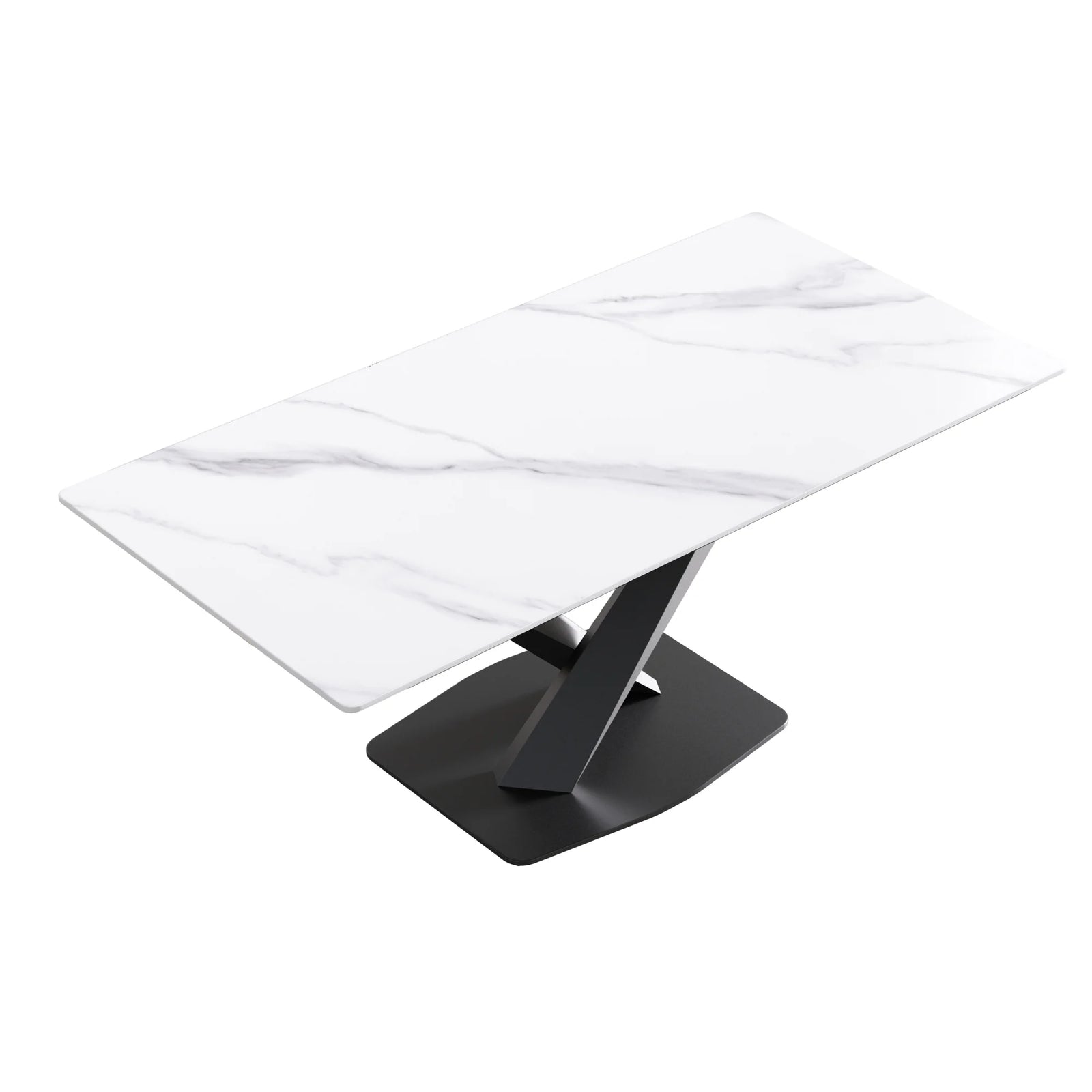 71 White Gloss Rectangular With Straight Edge_11