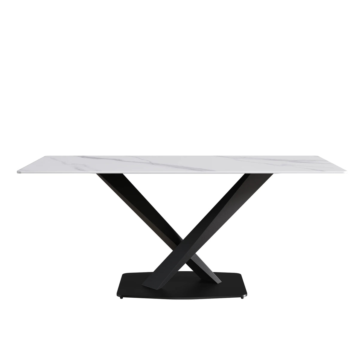 71 White Gloss Rectangular With Straight Edge_12