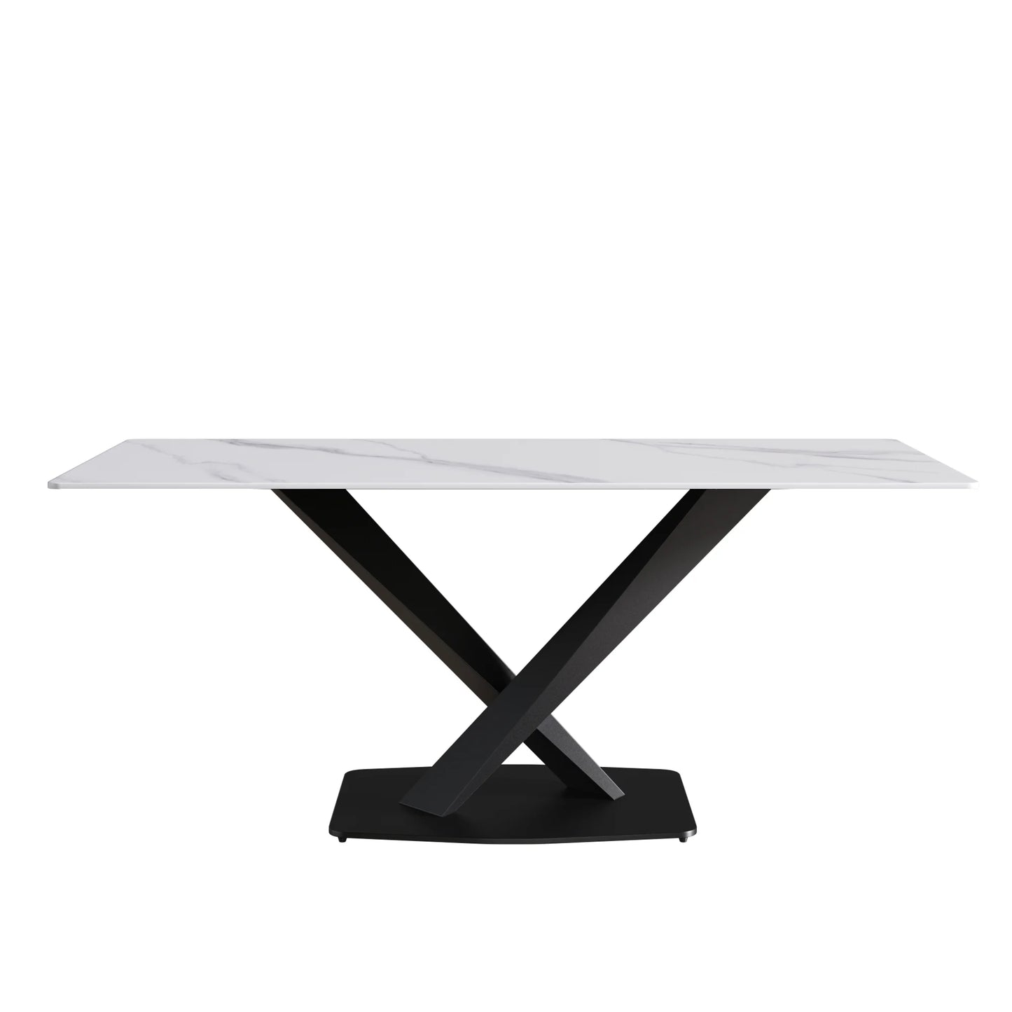 71 White Gloss Rectangular With Straight Edge_12