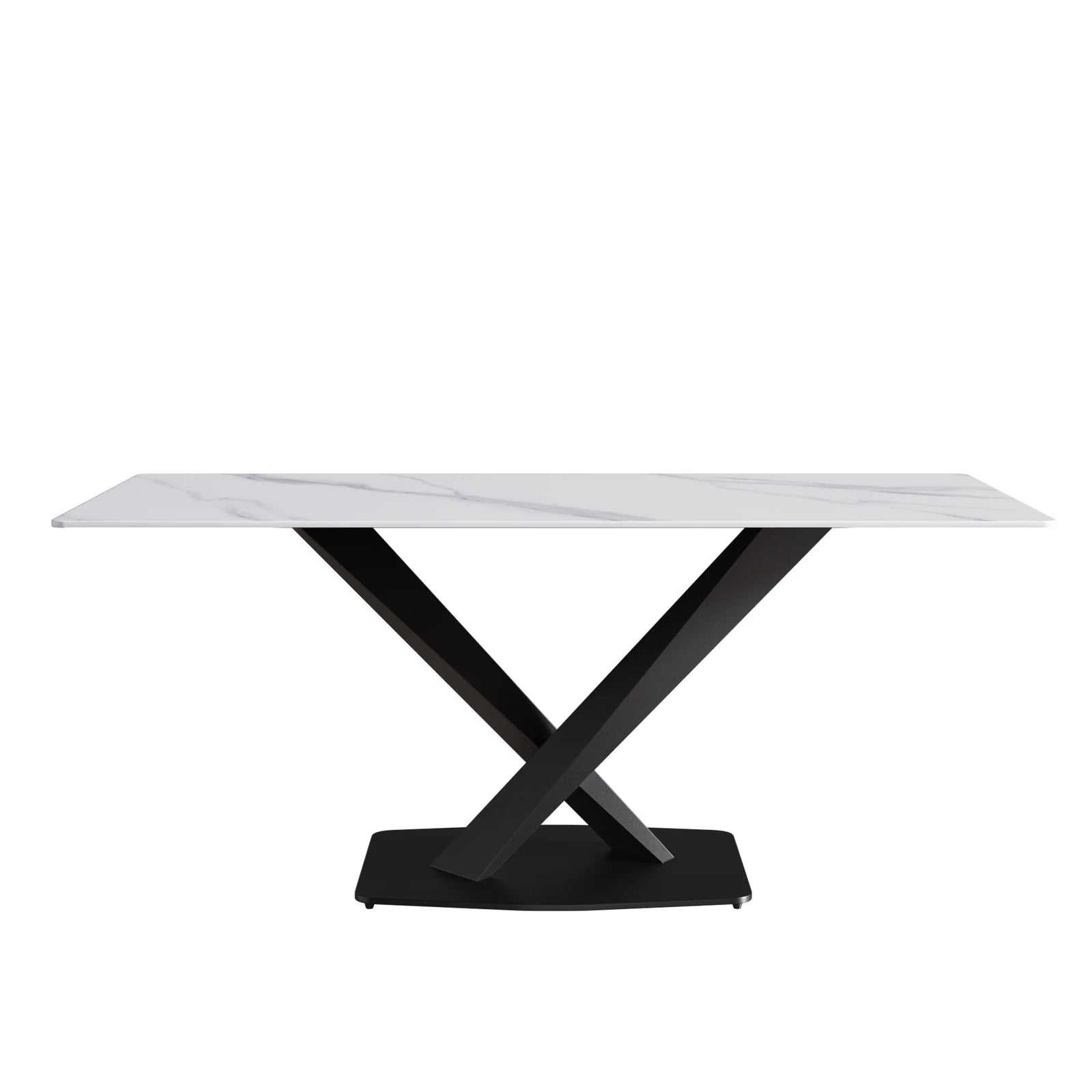 71 White Gloss Rectangular With Straight Edge_12
