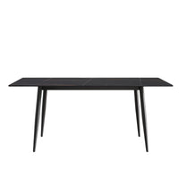 Marbella Sintered Stone Dining Table | 71" Matte Black Rectangular With Straight Edge