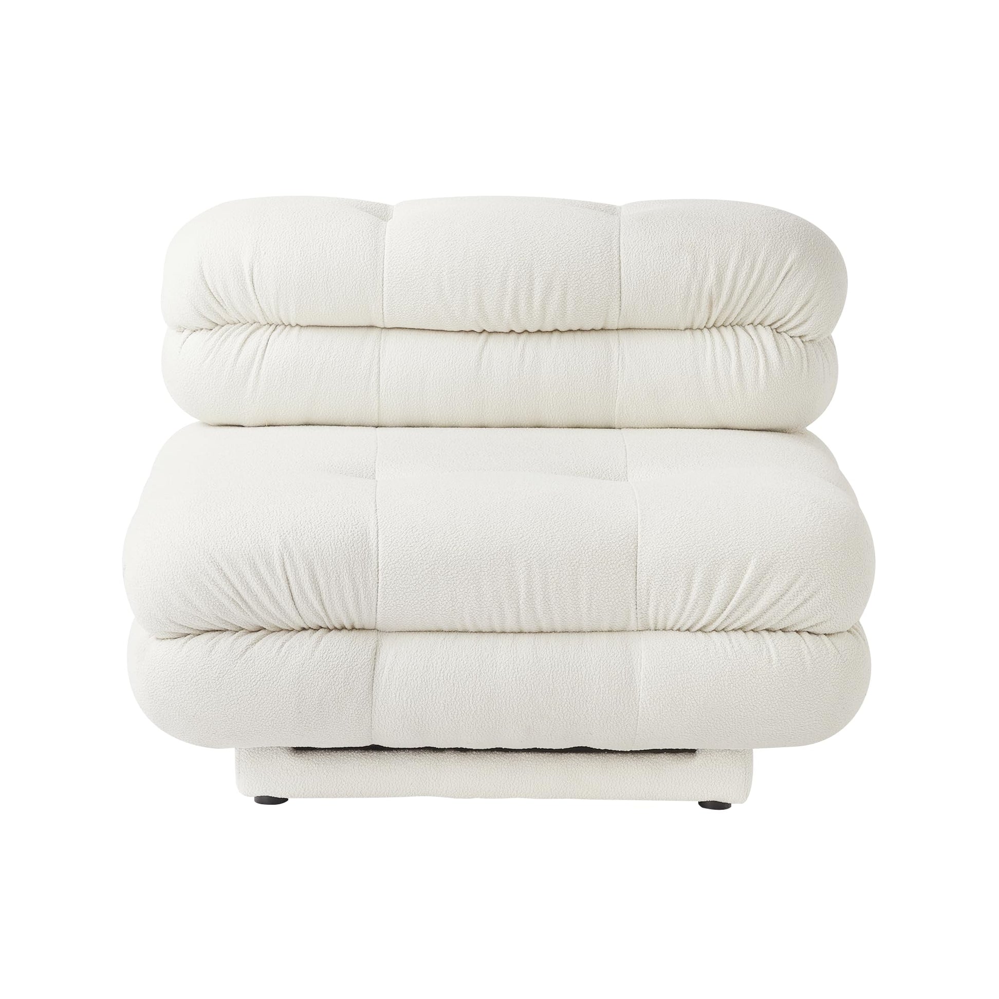 Modular Sectional Couch for Living Room, 109.83" Inline L Shaped Sofa Couch, Minimalist Sofa Couch,3 Seater and 1 Ottoman Deep Seat Couch Deep Seat (Beige, 4 Seater)