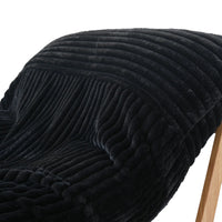 Pillow Lazy Sofas | 47-Inch Plush Pillow Accent Chair Solid Wood Frame - Black