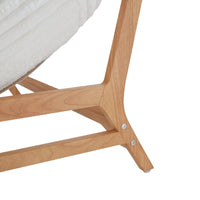 Pillow Lazy Sofas | 47-Inch Plush Pillow Accent Chair Solid Wood Frame - Beige