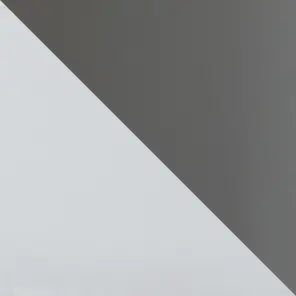 Silla de comedor vegana con respaldo completo | Cuero sintético blanco y respaldo gris (juego de 2)