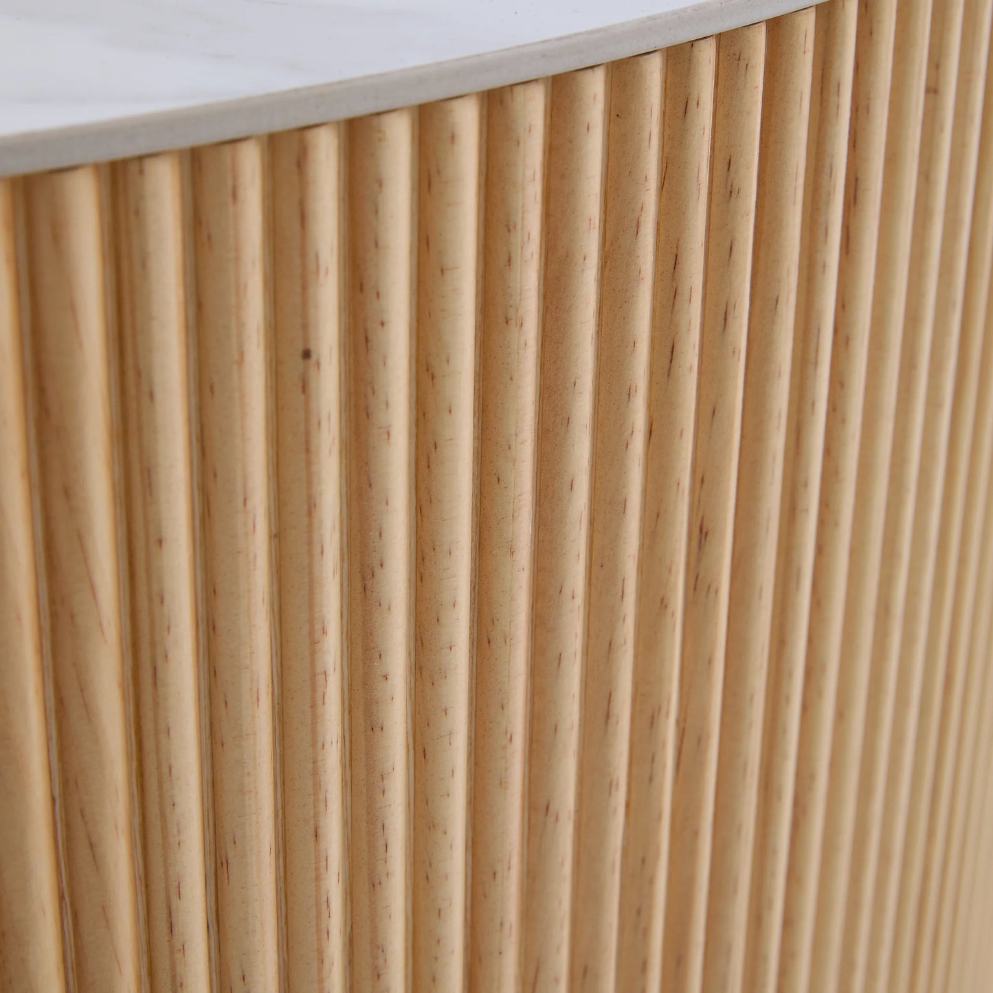 Aero Sintered Stone Coffee Table | 34" Walnut Round With 2 Drawers