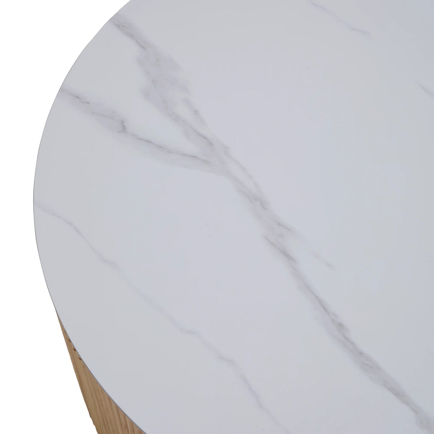 Aero Sintered Stone Coffee Table | 34" Walnut Round With 2 Drawers