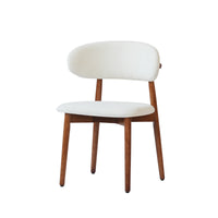 Arctic Curved Back Dining Chair | Walnut Back Set of 2