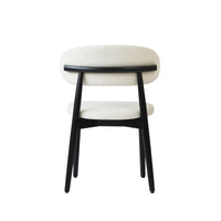 Arctic Curved Back Dining Chair | White Bouclé Set of 2