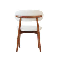 Arctic Curved Back Dining Chair | Walnut Back Set of 2