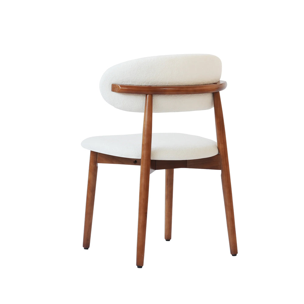 Arctic Curved Back Dining Chair | Walnut Back Set of 2