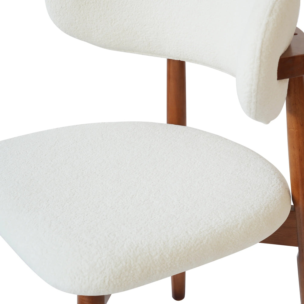 Arctic Curved Back Dining Chair | Walnut Back Set of 2