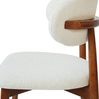 Arctic Curved Back Dining Chair | Walnut Back Set of 2