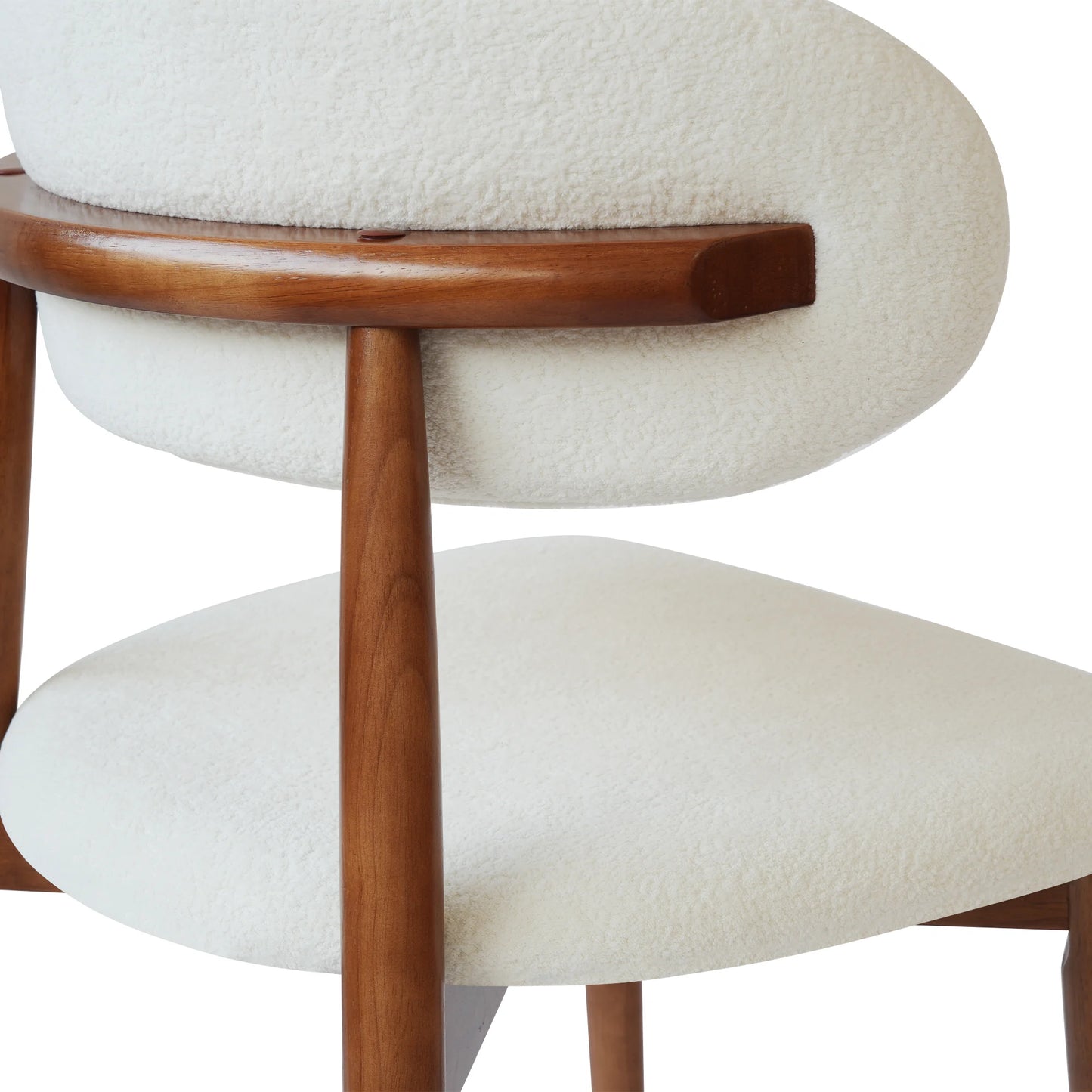 Arctic Curved Back Dining Chair | Walnut Back Set of 2