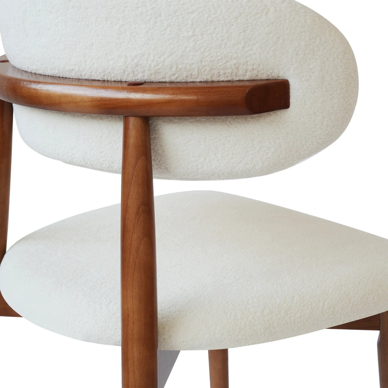 Arctic Curved Back Dining Chair | Walnut Back Set of 2