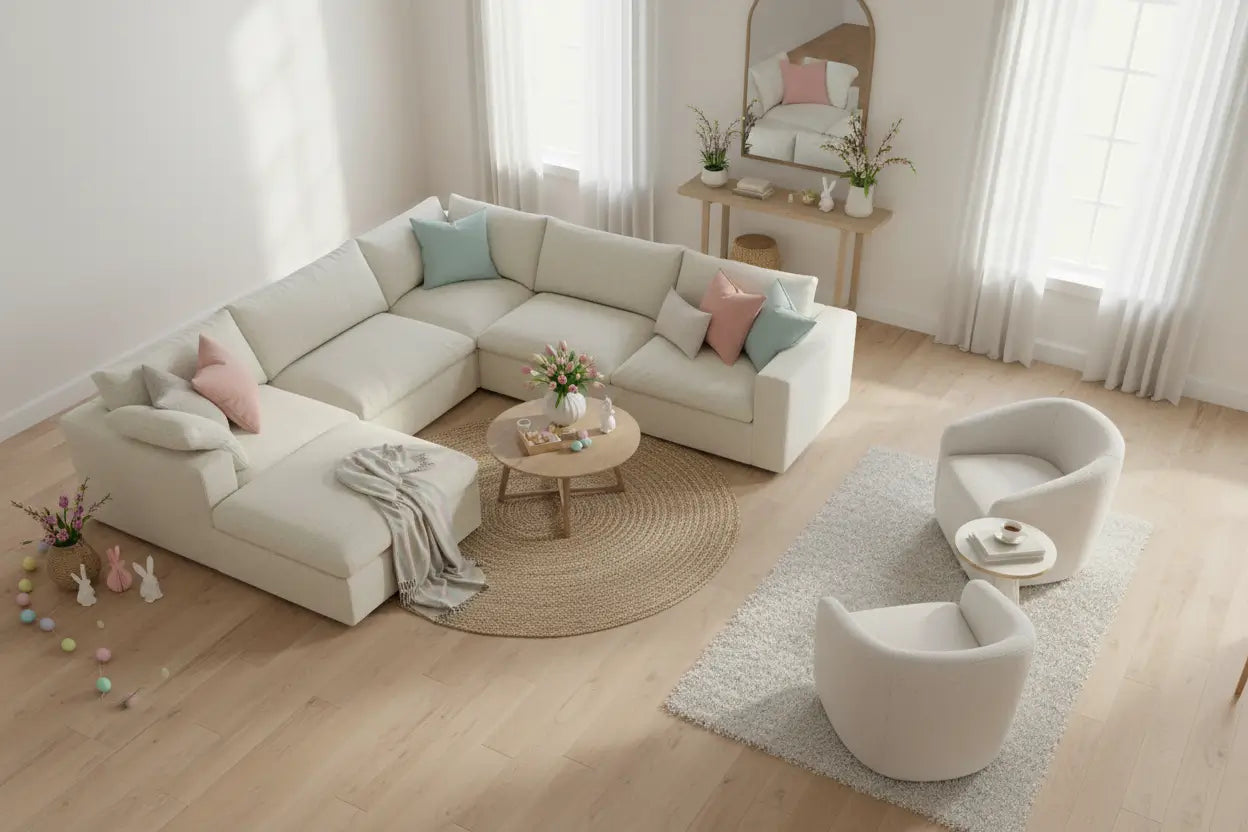 Organiza los muebles para el flujo y la reunión
