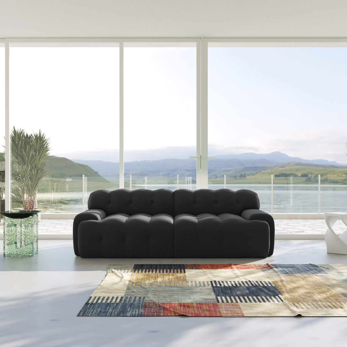 4. Sofá sin estructura Atunus Bubble Curve para apartamentos de moda