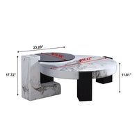 Aura Wood Coffee Table | 36" Monochrome Round With Nesting