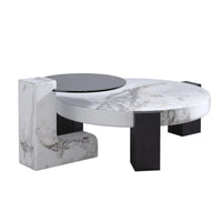 Aura Wood Coffee Table | 36" Monochrome Round With Nesting