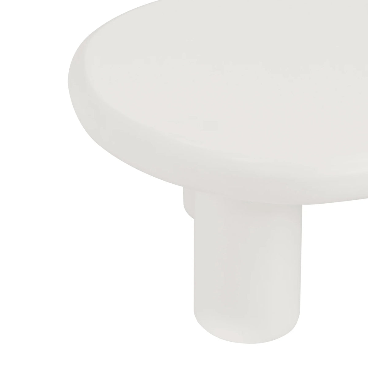 Aura Wood Coffee Table | 48" White Irregular With 4 Legs