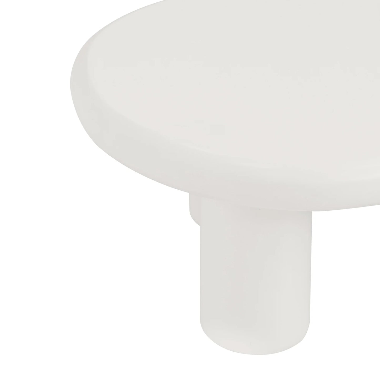 Aura Wood Coffee Table | 48" White Irregular With 3 Legs