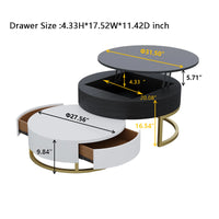 Aura Wood Coffee Table | 32" Black Round With Nesting