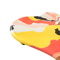 Mesa de centro Aura Wood | 122 cm, multicolor, irregular, con 3 patas