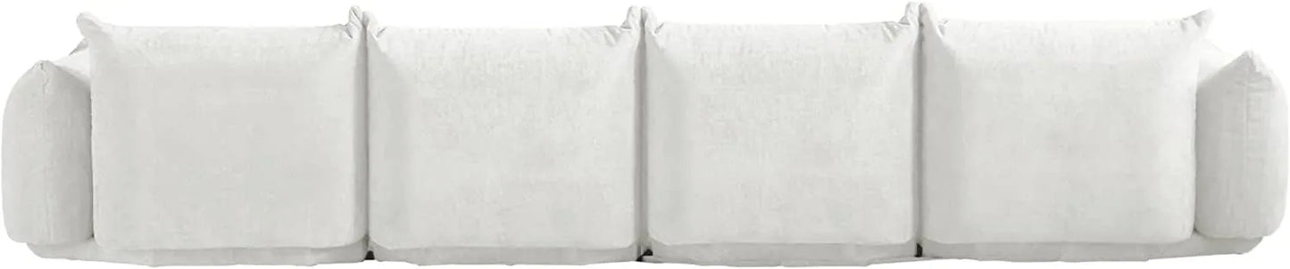 Matrix Modern Sectional Sofas | Beige Chenille Couch Sectionals 4-seaters