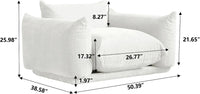 Matrix Modern Sectional Sofas | Beige Chenille Single Seat 1-seater