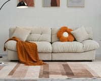 Essential Loveseat Lazy Sofas | Beige Frosted Velvet Loveseats 2-seaters 89"
