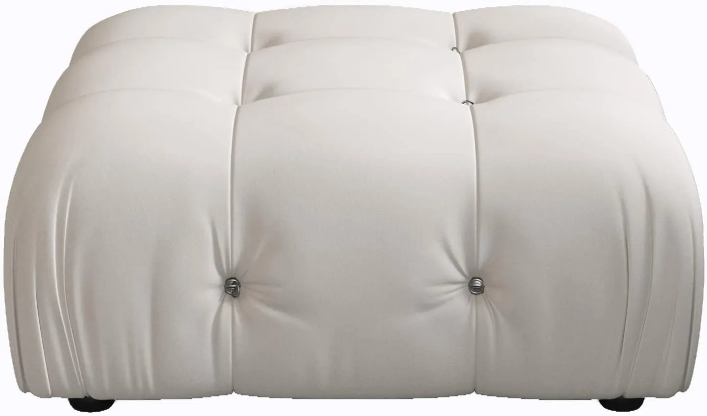 Otomana modular Matrix Beige | 1 pieza, tela de terciopelo, espacio pequeño