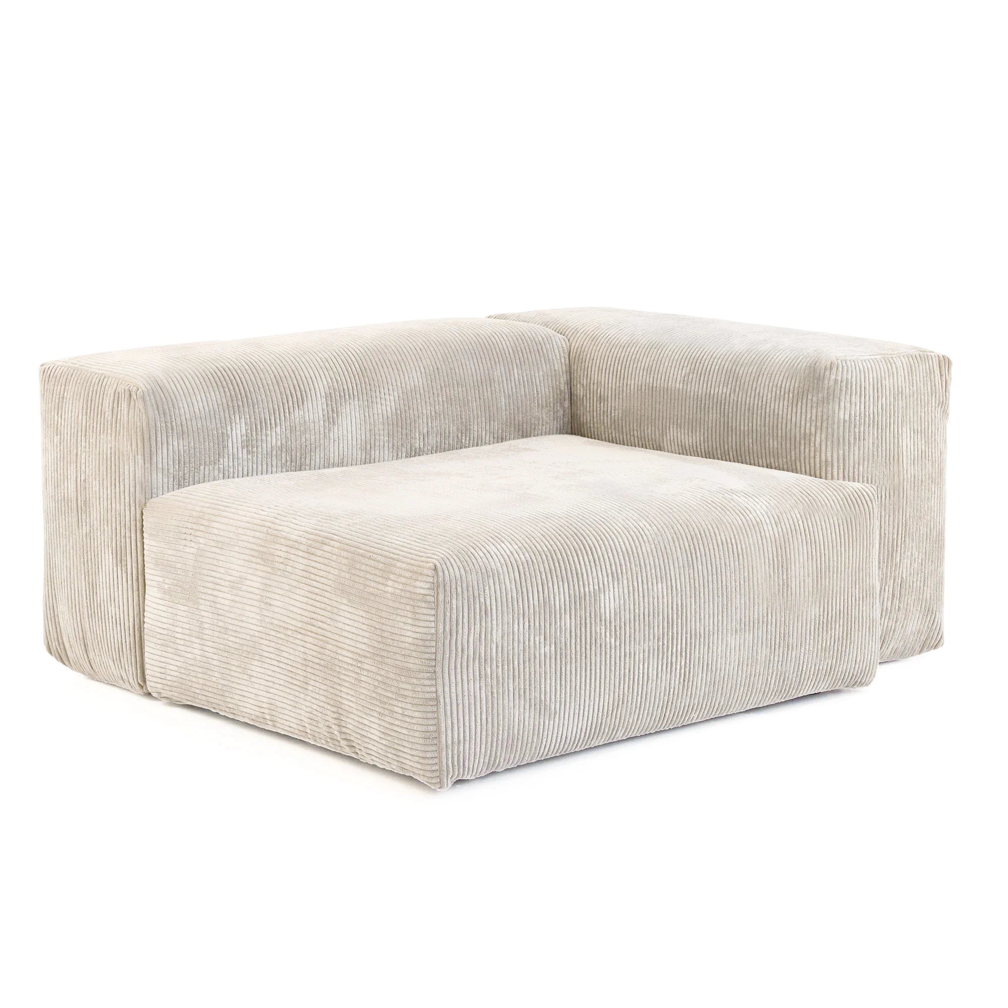 Matrix Modern Modular Sofas Covers | Beige Corduroy Sofa Cover for Side Seat