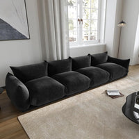 Matrix Modern Sectional Sofas | Black Chenille Couch Sectionals 4-seaters