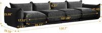 Matrix Modern Sectional Sofas | Black Chenille Couch Sectionals 4-seaters