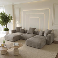Matrix Modern Modular Sofas | Brown Corduroy Couch Sectionals 3-seaters
