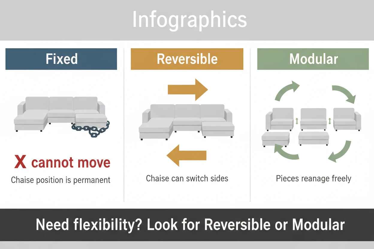 Check if the Sectional Is Fixed, Reversible, or Modular