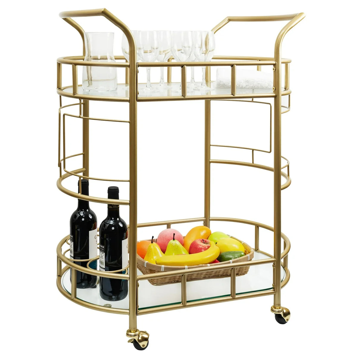 Christmas Gift Ideas for Friends Gold Finish Bar Cart For The Hostess _ Party Planner