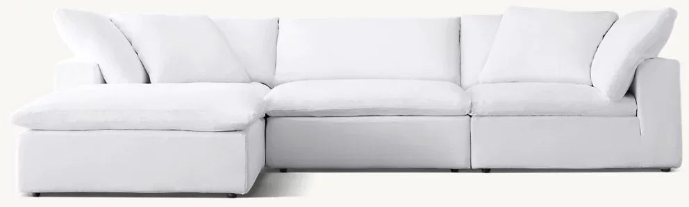 Cloud couch vs. Traditiional sofaRH Cloud Modular Sofa