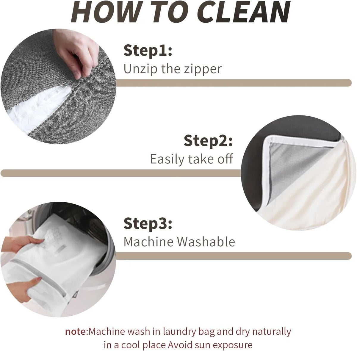 Sofá modular Deluxe Cloud de 5 plazas, color gris claro, lavable, en forma de V | 5 piezas, tela de algodón y lino, diseño modular