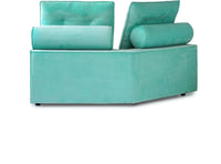 Deluxe Adjustable Cloud Sectional Sofas | Tiffany Blue Frosted Velvet Loveseats 2-seaters