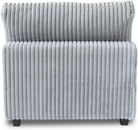 Deluxe Classic Cloud Sectional Sofas | Light GreyPlush Fabric Armless Single Sofa 1-seater