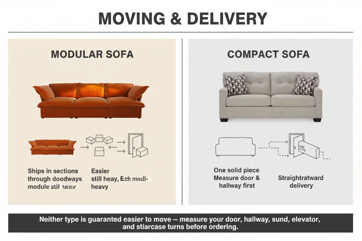 Compact vs Modular Sofas: Moving & Delivery