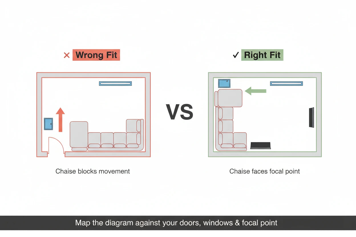 Compare the Product Diagram With Your Room Layout