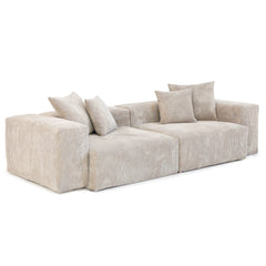 Matrix Modern Modular Sofas Covers | Corduroy Beige Sofa Cover for 2-Seater