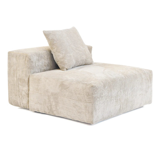 Matrix Modern Modular Sofas Covers | Corduroy Beige Sofa Cover for Middle Seat